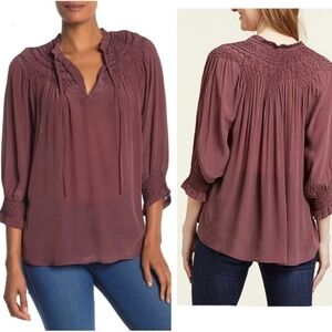 Frye Cara peasant smoke top